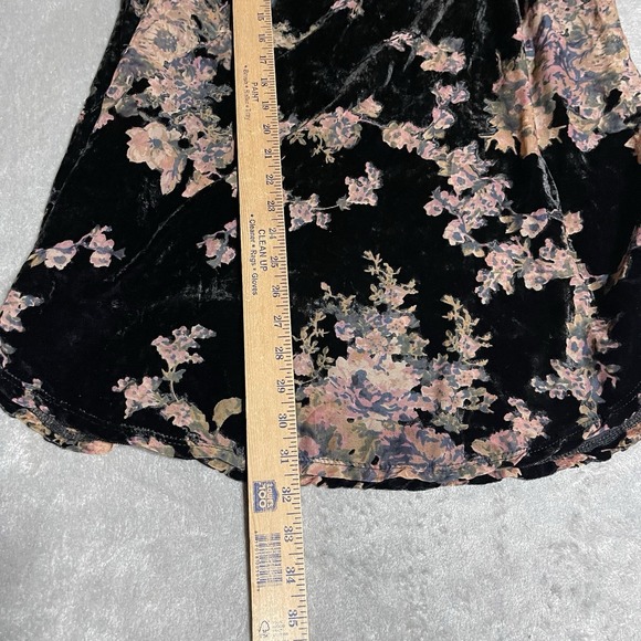 The Buckle Gimmicks Top Womens XL Black Floral Burnout Velvet Tunic Whimsigoth - Picture 2 of 6